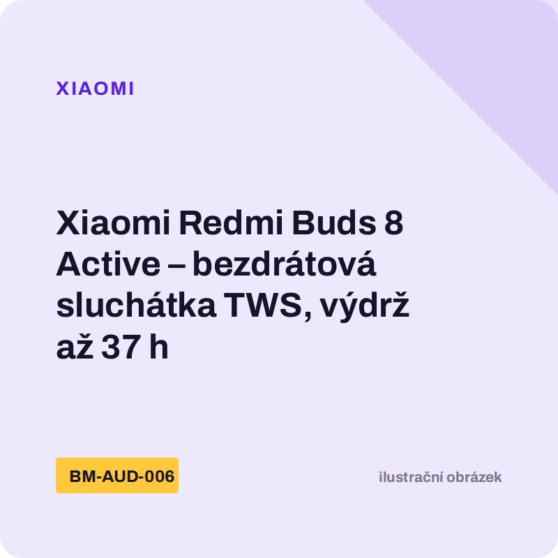 Xiaomi Redmi Buds 8 Active – bezdrátová sluchátka TWS, výdrž až 37 h