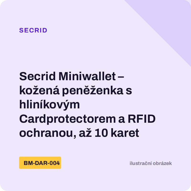 Secrid Miniwallet – kožená peněženka s hliníkovým Cardprotectorem a RFID ochranou, až 10 karet