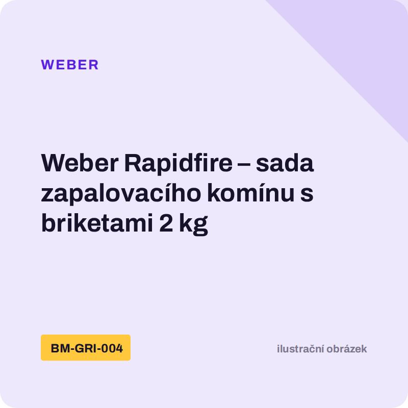 Weber Rapidfire – sada zapalovacího komínu s briketami 2 kg