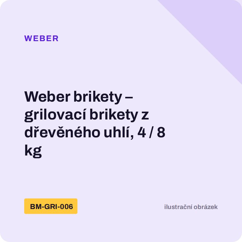 Weber brikety – grilovací brikety z dřevěného uhlí, 4 / 8 kg