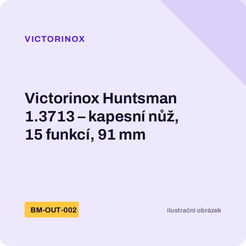 Victorinox Huntsman 1.3713 – kapesní nůž, 15 funkcí, 91 mm