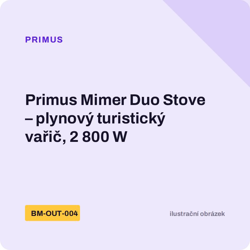 Primus Mimer Duo Stove – plynový turistický vařič, 2 800 W