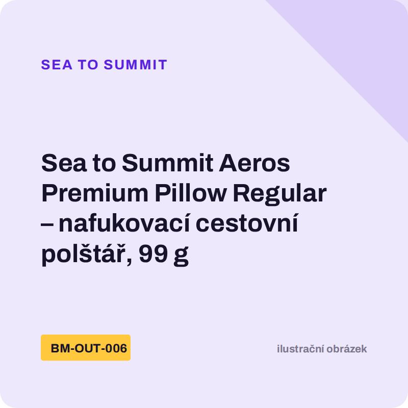 Sea to Summit Aeros Premium Pillow Regular – nafukovací cestovní polštář, 99 g