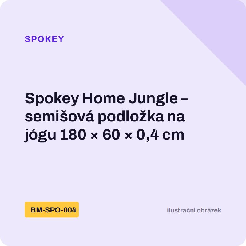 Spokey Home Jungle – semišová podložka na jógu 180 × 60 × 0,4 cm