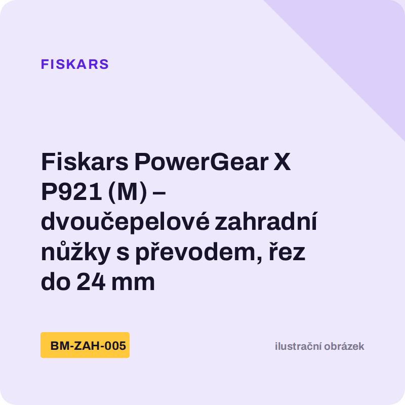 Fiskars PowerGear X P921 (M) – dvoučepelové zahradní nůžky s převodem, řez do 24 mm